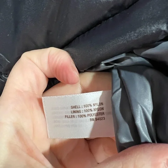 NEW NWT Old Navy black shiny thin puffer jacket‎ coat 2x XXL - Picture 7 of 9